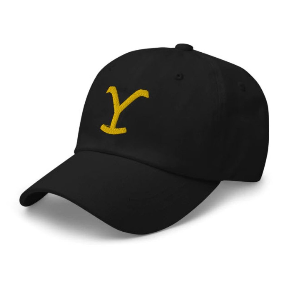 Yellowstone “Y” embroidered black dad hat baseball cap (M)